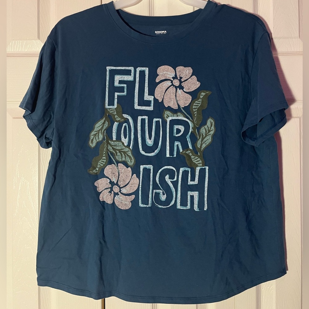 Sonoma Navy Relaxed Graphic Tee